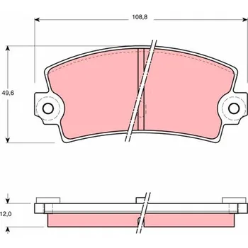 Brzdová destička Sada brzdových destiček, kotoučová brzda TRW GDB155