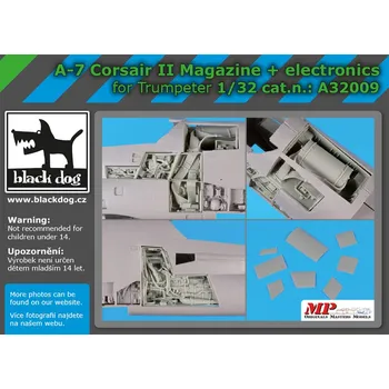Plastikový model Blackdog 1/32 A-7 Corsair II magazine+electronics (TRUMP)