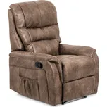 TV křeslo ISLA — hnědá, imitace broušené kůže