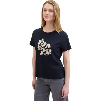 Dámské tričko TOM TAILOR® DÁMSKÉ TRIKO S POTISKEM -ČERNÉ