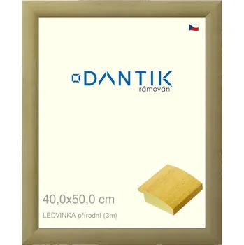 Rám na obraz DANTIK rámeček 40x50 | LEDVINKA přírodní (Sklo Čiré) (Vyrobeno s láskou u nás v DANTIKU)