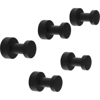 Věšák Aqualine SAMBA háček, balení 5 ks, černá mat