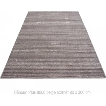 Koberec Melírovaný běhoun Plus 8000 béžový, rozměr 80 x 300 cm