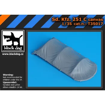 Plastikový model Blackdog 1/35 Canvas for SdKfz 251C (DRAG)