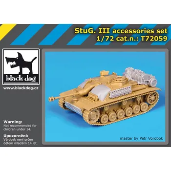 Plastikový model Blackdog 1/72 Stug III accessories set (REV)