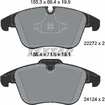 Brzdová destička Sada brzdových destiček, kotoučová brzda TEXTAR 2227201