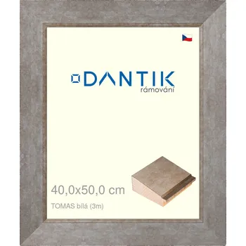 Rám na obraz DANTIK rámeček 40x50 | TOMAS bílá velká (Sklo Čiré) (Vyrobeno s láskou u nás v DANTIKU)