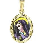 Aljančič Panna Maria Bolestná gravírovaný medailon 193R zlato