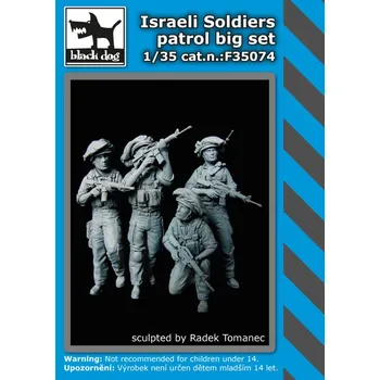 Plastikový model Blackdog 1/35 Israel soldiers patrol big set (4 fig.)