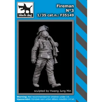 Plastikový model Blackdog 1/35 Fireman No.3 (1 fig.)