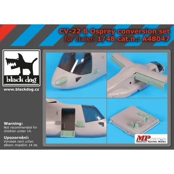 Plastikový model Blackdog 1/48 CV-22 B Osprey conversion set (ITALERI)