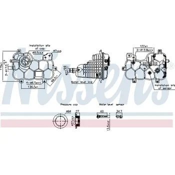 Chladič motoru Vyrovnávací nádoba, chladivo NISSENS 996316