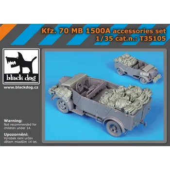 Plastikový model Blackdog 1/35 Kfz.70 MB 1500A accessories set (MINIART)