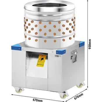 Kráječ na chleba G.Gastro Stroj na škubání kuřat - s 154 škubacími prsty - buben Ø 60cm