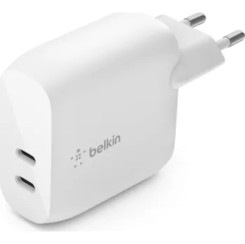 Belkin BOOST CHARGE™ Duální 40W USB-C Power Delivery nástěnná nabíječka, bílá