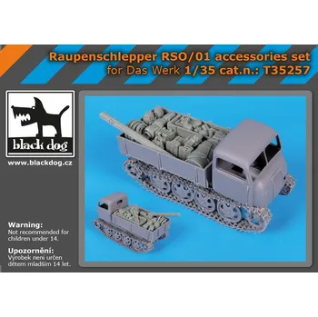 Plastikový model Blackdog 1/35 Raupenschlepper RSO/01 accessories set (DAS WERK)