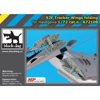 Plastikový model Blackdog 1/72 S2F Tracker wings folding (HAS)