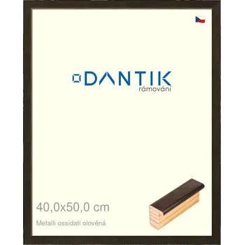 Rám na obraz DANTIK rámeček 40x50 | Metalli oidati olověná (Plexi Čiré) (Vyrobeno s láskou u nás v DANTIKU)