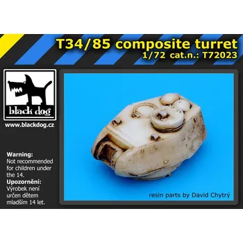 Plastikový model Blackdog 1/72 T-34/85 composite turret (DRAG)