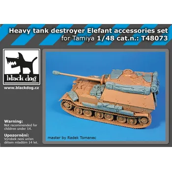 Plastikový model Blackdog 1/48 Heavy tank destroyer Elefant accessories set (TAM)