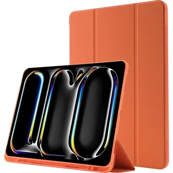 Pouzdro na tablet VSECHNONAMOBIL 76520 LEATHER Zaklápěcí kryt pro Apple iPad Pro 11 2024 / M5 2025 oranžový