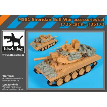Plastikový model Blackdog 1/35 M 551 Sheridan Gulf War accessor.set (ACAD)