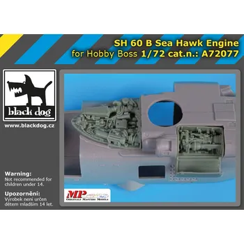 Plastikový model Blackdog 1/72 SH 60 B Sea Hawk engine (HOBBYB)