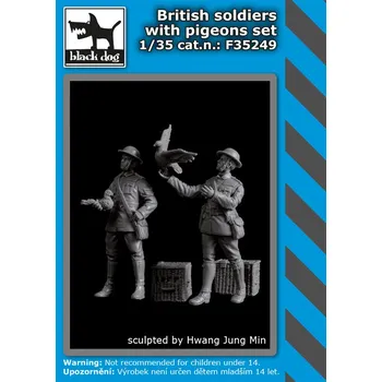 Plastikový model Blackdog 1/35 British soldiers with pigeon set