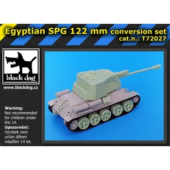 Plastikový model Blackdog 1/72 Egyptian SPG 122 mm - Conv.Set (DRAG/REV)