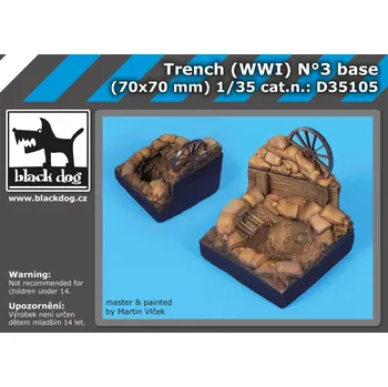 Plastikový model Blackdog 1/35 Trench (WWI) No.3 base (70x70 mm)