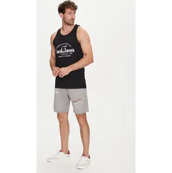 Pánské kraťasy Jack & Jones Džínové šortky Jjichris 12253755 Šedá Relaxed Fit XL