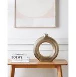 Dekorativní váza zlatá kovová hliníková 40 cm bytový doplněk moderní glamour design Beliani