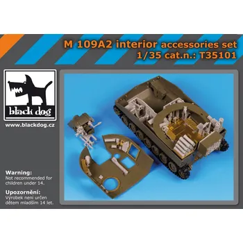Plastikový model Blackdog 1/35 M109 A2 interier accessories set (AFV)