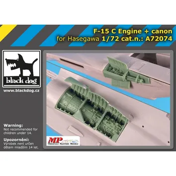 Plastikový model Blackdog 1/72 F-15C engine + cannon (HAS)