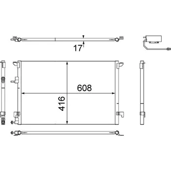 Výparník klimatizace Kondenzátor, klimatizace MAHLE AC 498 000S