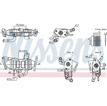 Chladič motoru Chladič, recirkulace spalin NISSENS 989488
