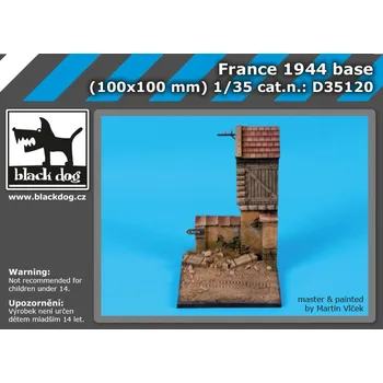 Plastikový model Blackdog 1/35 France 1944 base (100 x 100 mm)