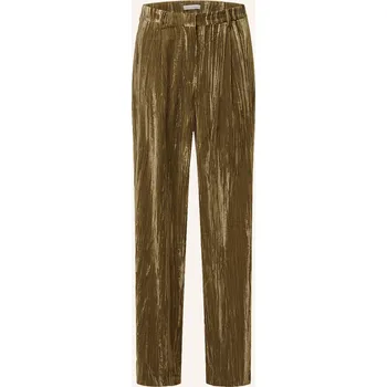 Mrs & Hugs Dámské Marlene Kalhoty Ze Sametu, khaki, 40