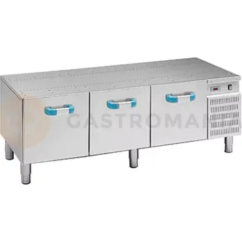 Chladící podstavec pod nástolní zařízení řady Minima 600, 1600x600 mm se 3 šuplíky | MBM, BR3C6