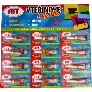 Průmyslové lepidlo AIT vteřinové lepidlo 2g