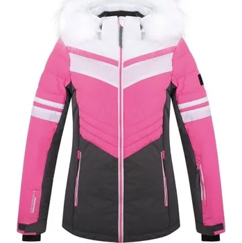 Dámská lyžařská bunda LOAP ORINNA L Růžová, Tmavě šedá, Bílá