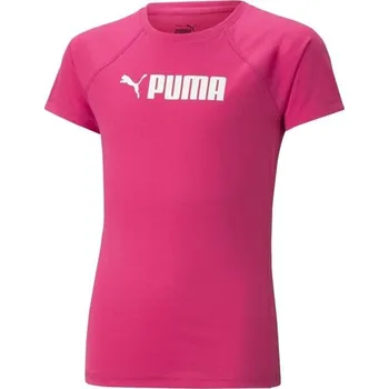 Dívčí tričko Dívčí triko Puma FIT TEE 176 Růžová, Bílá