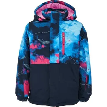 Dětská snowboardová bunda Lewro BUXLEY 116/122 Mix, Tmavě modrá
