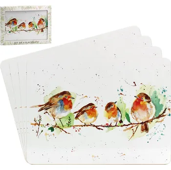 prostírání Leonardo, Anglie Leonardo - Korkové prostírání Winter Robin Christmas 4 ks - 30*22 cm