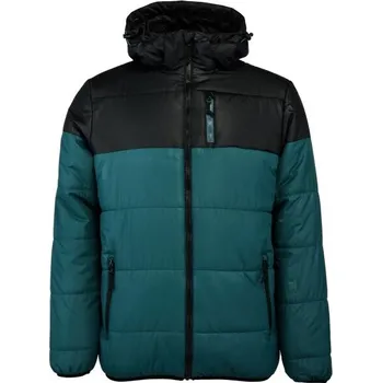 Pánská prošívaná bunda Willard JOSUE 2XL Tmavě zelená, Černá