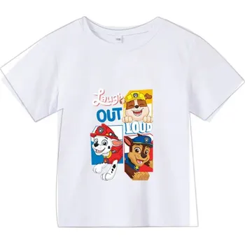 Tlapková patrola Dětské tričko s motivem animované pohádky "Tlapková patrola" Barva: bílá (Laugh out loud), Velikost: 120/6T