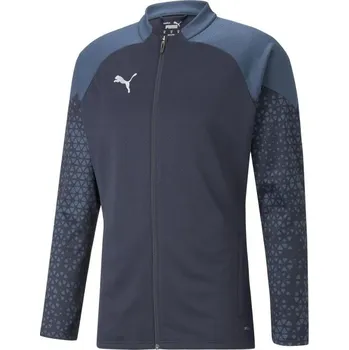 Pánské oblečení Pánská fotbalová bunda Puma TEAMCUP TRAINING JACKET 3XL Tmavě modrá, Světle modrá, Bílá