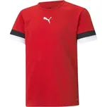 Dětské fotbalové triko Puma TEAMRISE JERSEY TEE 128 Červená, Bílá, Černá