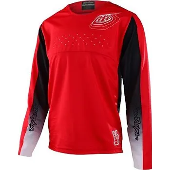 cyklistický dres Dětský dres Troy Lee Designs Sprint LS, Richter Red velikost XS
