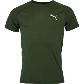 Pánské tričko Pánské tričko Puma EVOSTRIPE TEE M Tmavě zelená, Bílá